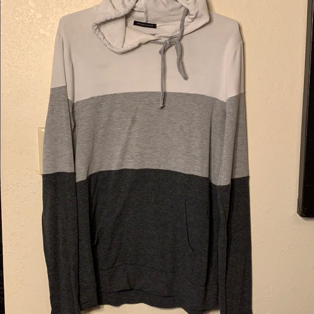 Gray block hoodie
